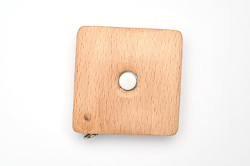 KnitPro Retractable Tape Measure Beech Wood - Square