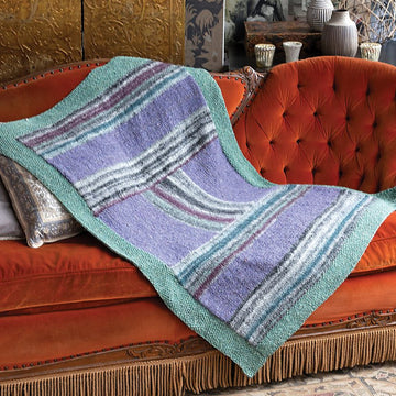 Noro Block Afghan Blanket Knitting Pattern