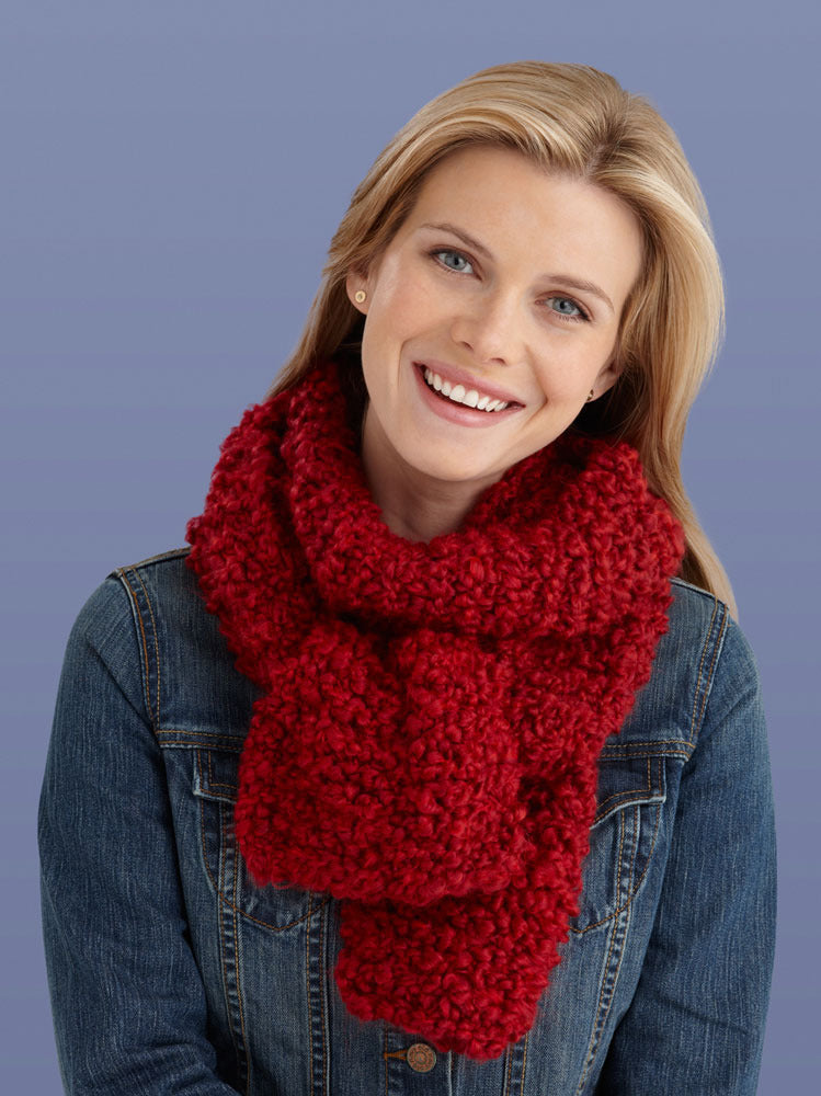 Beginner One Ball ScarfÃ‚Â in Lion Brand Homespun Thick & Quick - L20058
