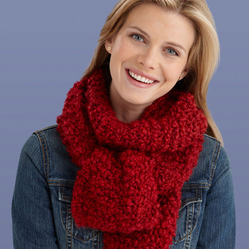 Beginner One Ball ScarfÃ‚Â in Lion Brand Homespun Thick & Quick - L20058