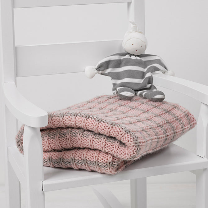 String Slipped Stitch Baby Blanket Knitting Pattern
