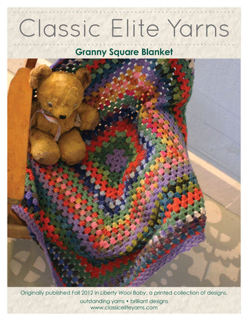 Classic Elite Yarns 9208 Crochet Granny Square Blanket PDF