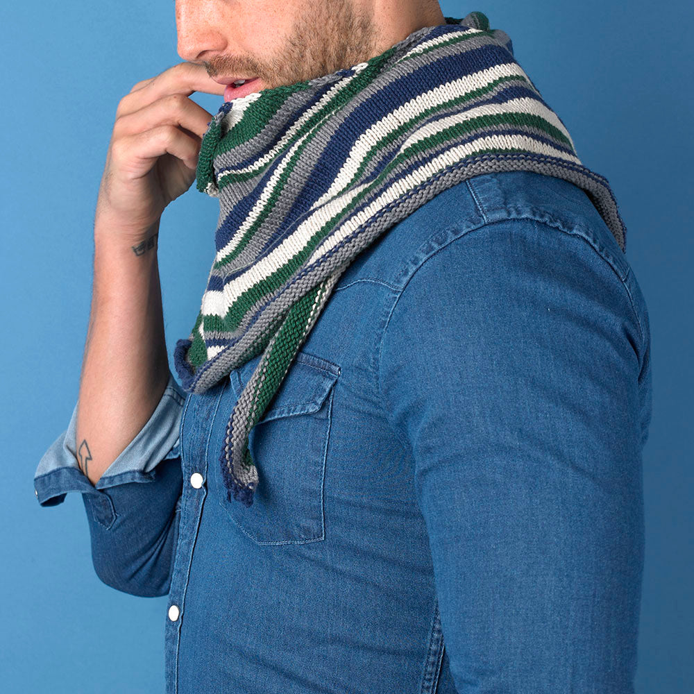 Paintbox Yarns Tie Break Triangle Scarf Knitting Pattern