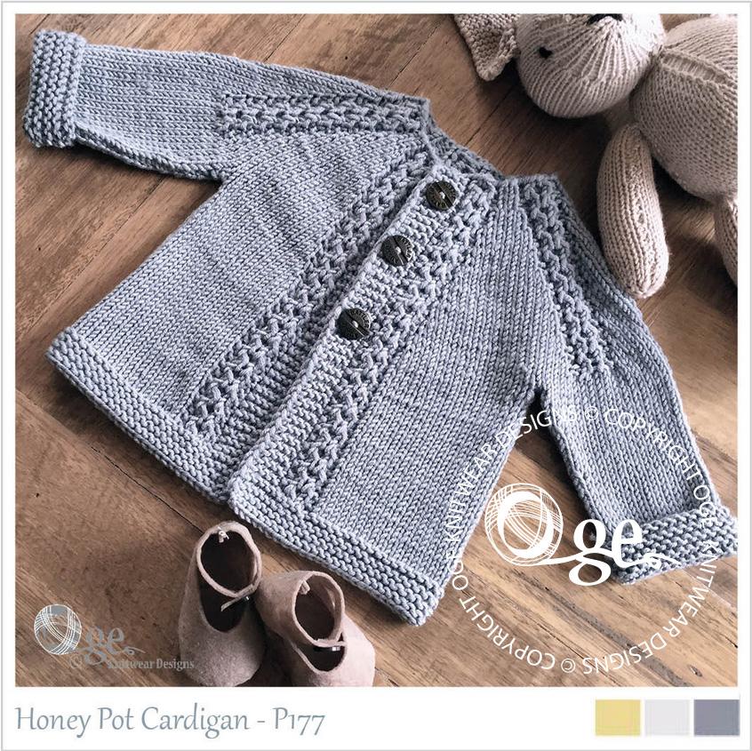 Romper & Cardigan - Honey Pot P177 + P178