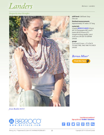 Berroco Landers Scarf Knitting Pattern