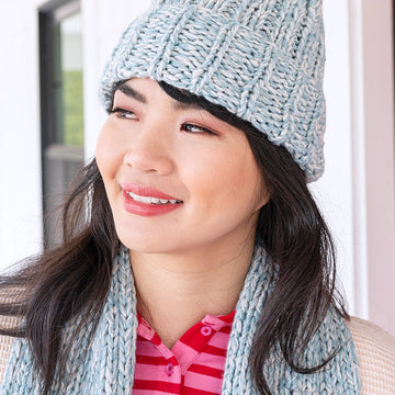 Duckie Beanie and Scarf Hat Knitting Pattern