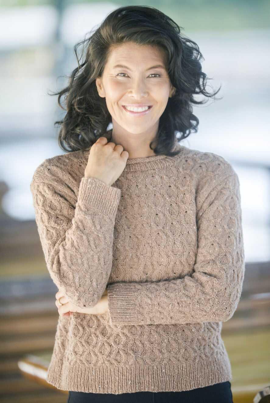 Cascade Yarns DK Hollow Oak Pullover Jumper Knitting Pattern