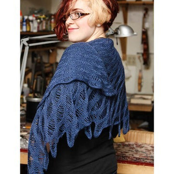 Valley Yarns 40th Anniversary Mixed Tide Shawl Knitting Pattern