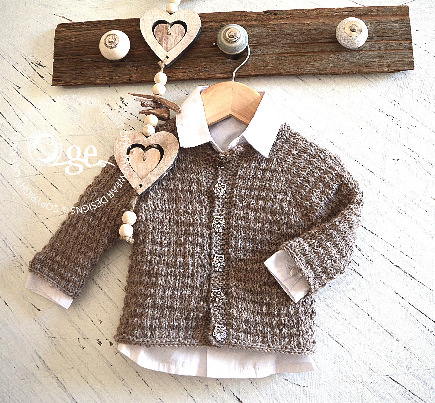 Woodland Textured Top Down Cardigan – P121 + Bamboo Breeze – P120