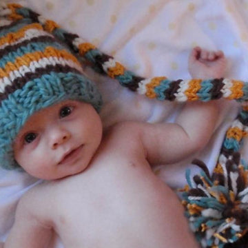 Chunky Striped Stocking Prop Hat