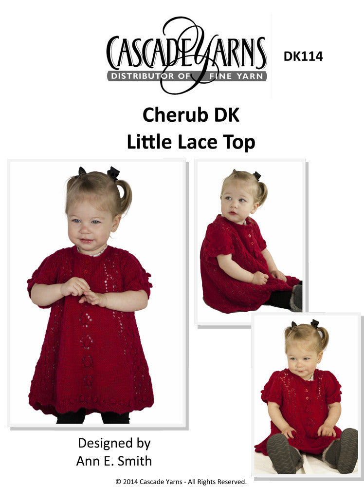 Little Lace Top in Cascade Cherub DK - DK114 - Free PDF