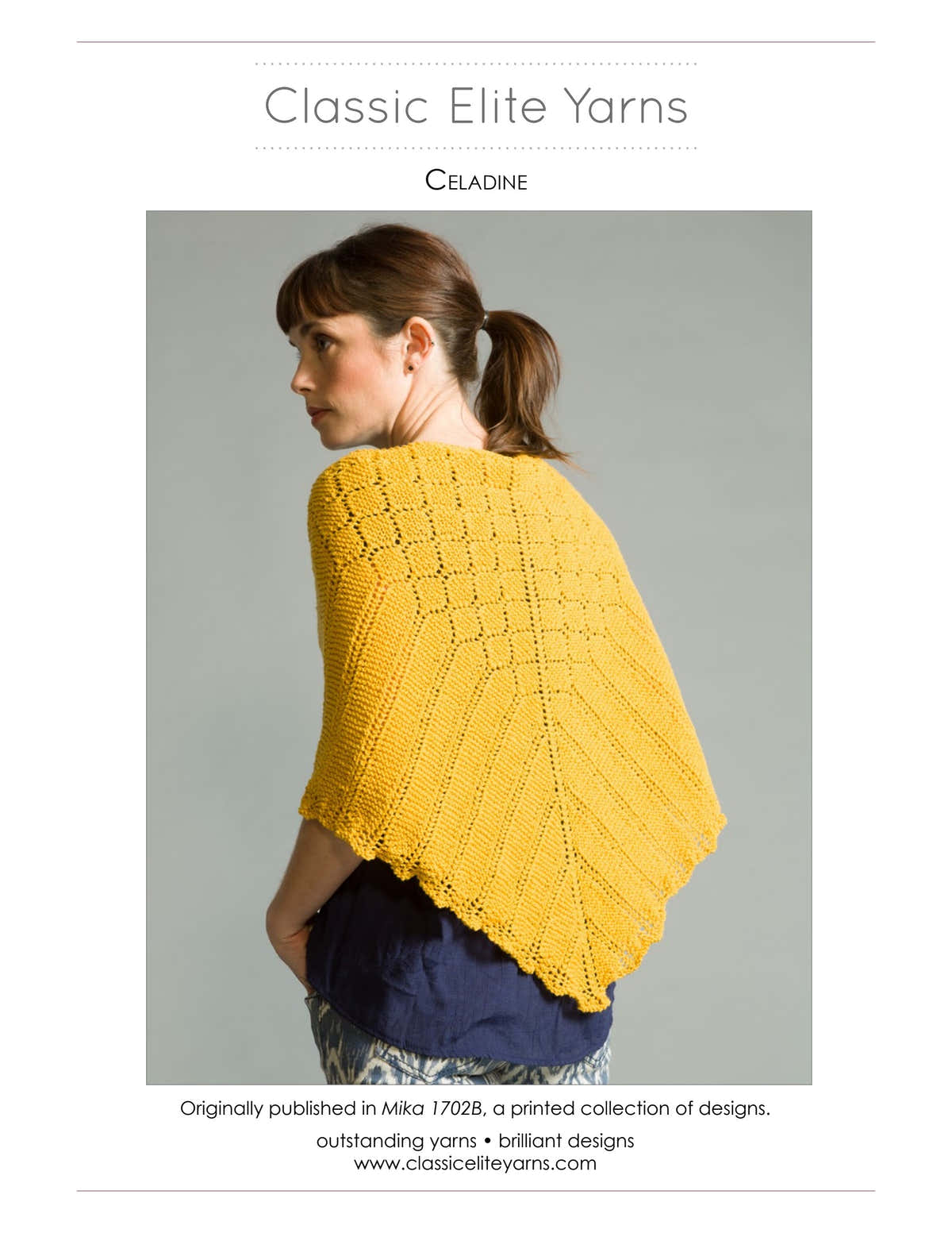 Classic Elite Yarns Celadine Wrap Knitting Pattern