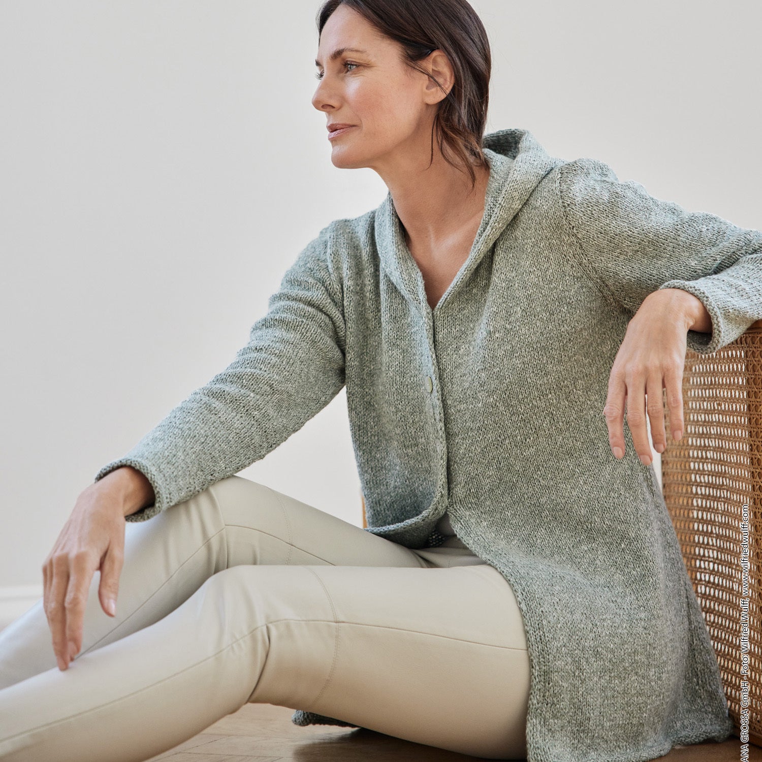 Lana Grossa Hooded Jacket Coat Knitting Pattern