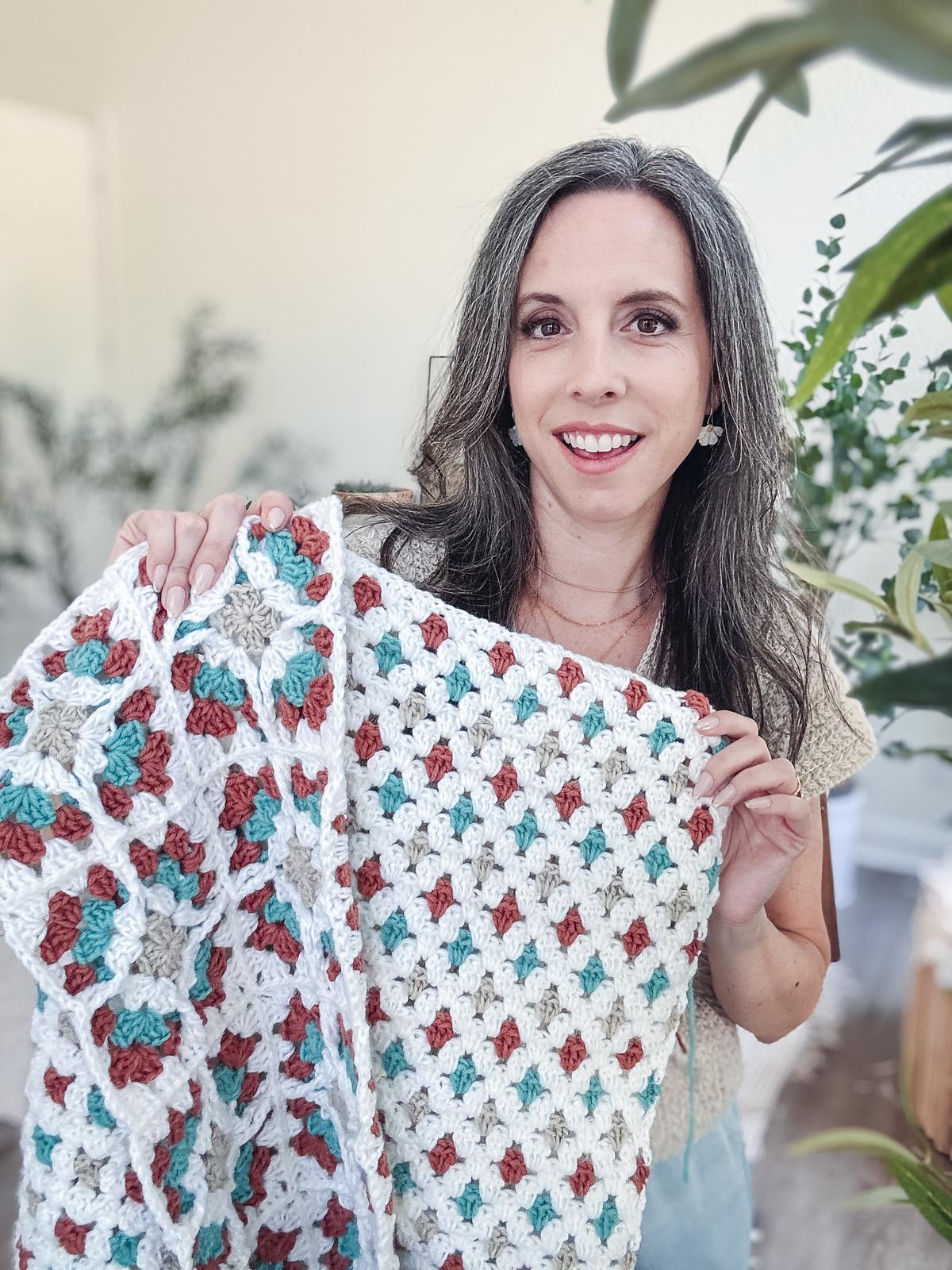 Windowpane Granny Stitch Blanket