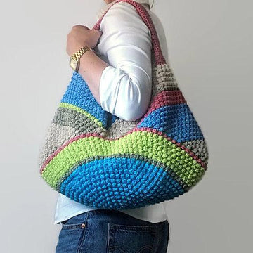 Multi-color crochet bag