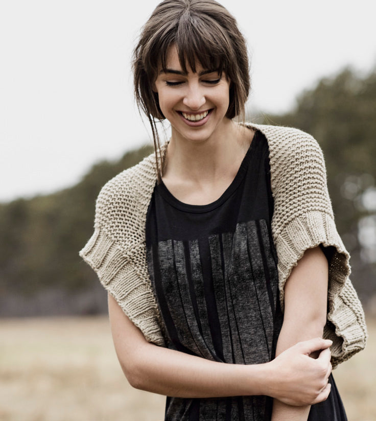 Blue Sky Fibers Afton Shrug Bolero Knitting Pattern