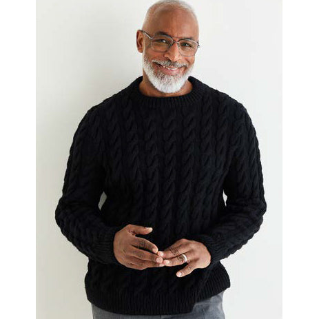 Sirdar Cabled Crew Neck Jumper Knitting Pattern