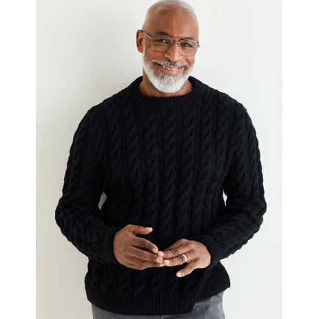 Sirdar Cabled Crew Neck Jumper Knitting Pattern