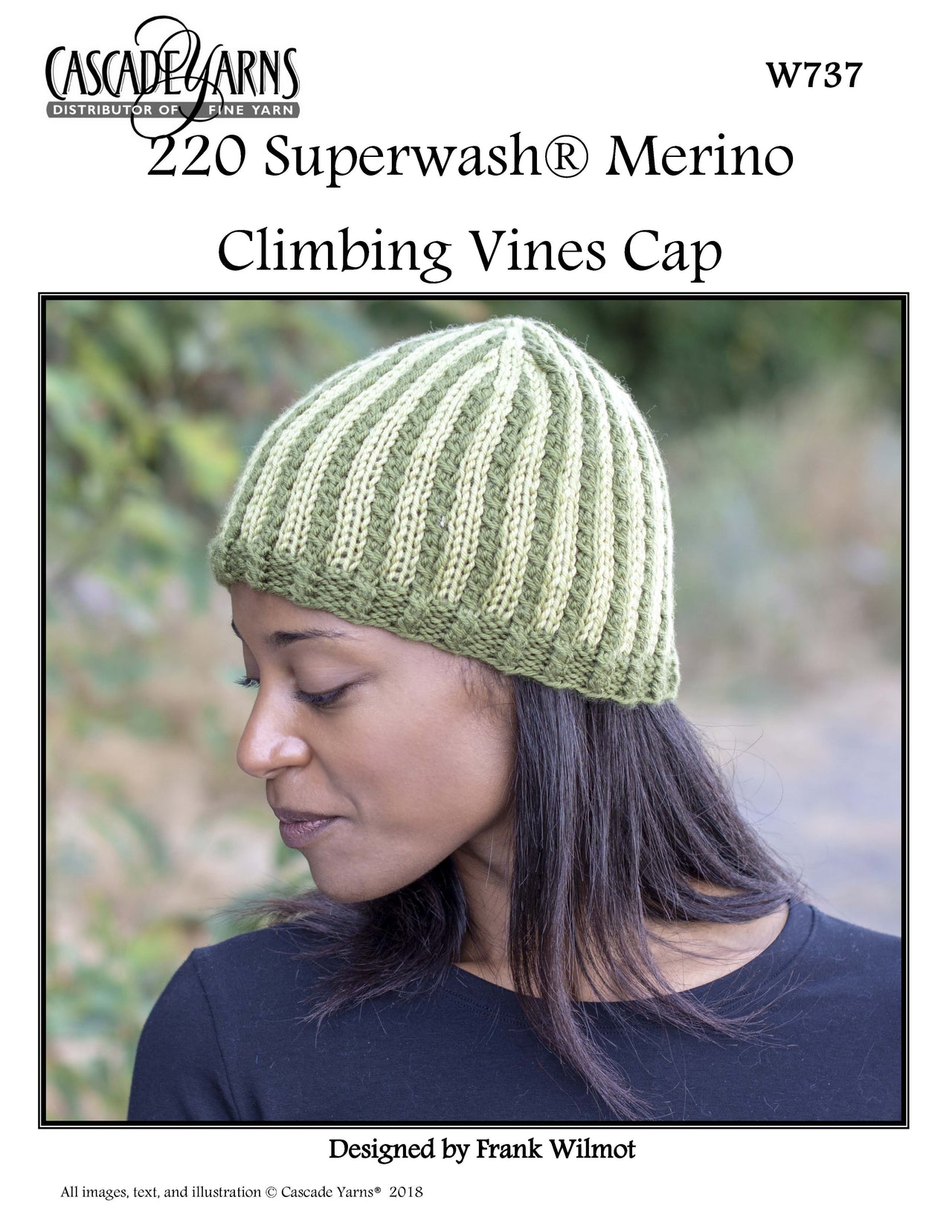 Climbing Vines Cap in Cascade Yarns 220 Superwash® Merino - W737 - Free PDF