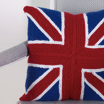 Paintbox Yarns Union Jack Patchwork Cushion Knitting Pattern