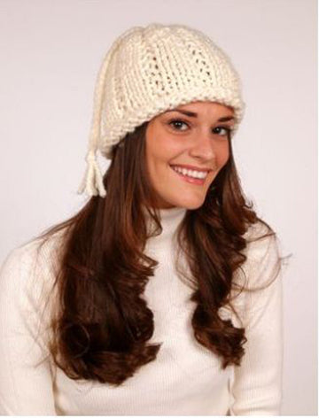 Patterned Hat in Plymouth Encore Mega - F306 - PDF