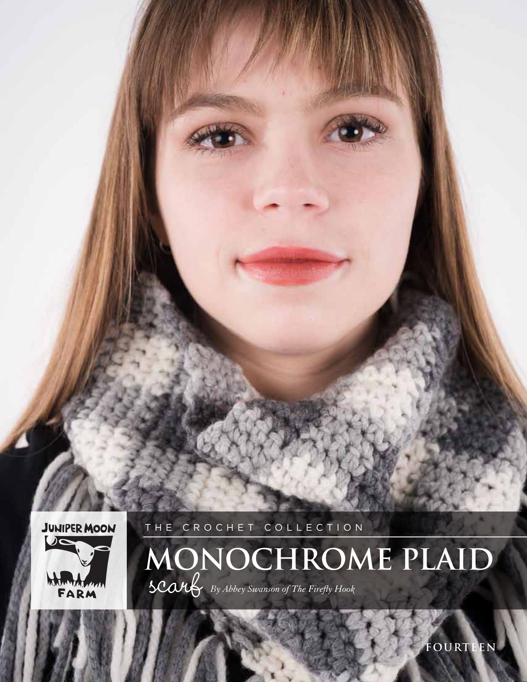Juniper Moon Farm Monochrome Plaid Cowl Crochet Pattern