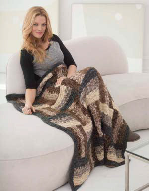 Multidirectional Afghan in Lion Brand Homespun - L32270 PDF