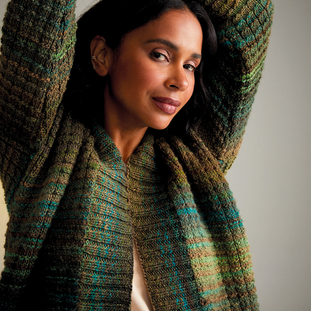 Sirdar Evergreen Edge to Edge Cardigan Knitting Pattern
