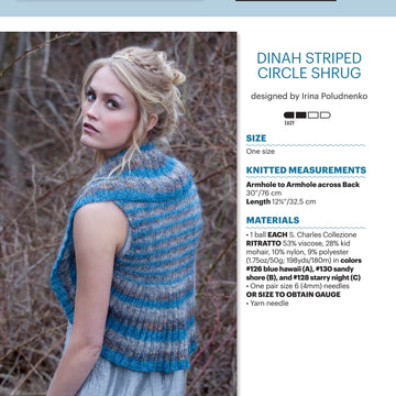 Stacy Charles Fine Yarns Dinah Striped Circle Vest PDF