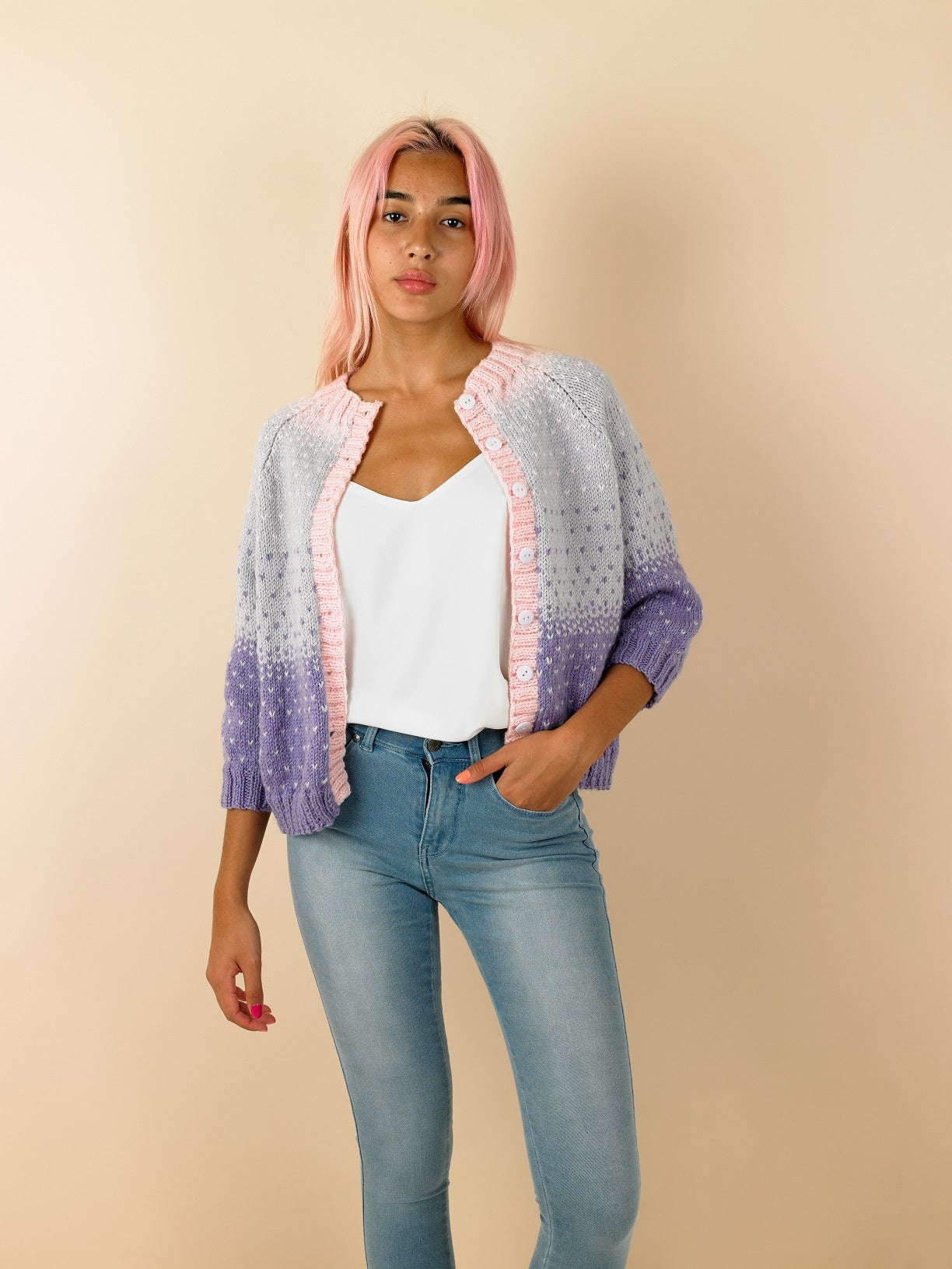 Paintbox Yarns Confetti Cardigan Knitting Pattern