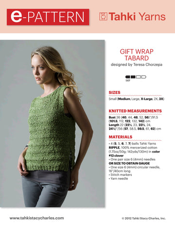 Tahki Yarns Gift Wrap Tabard PDF