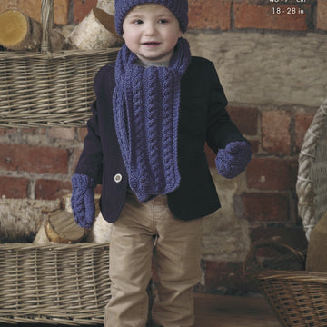 Cape, Scarf, Hat & Mittens in King Cole Fashion Aran 4560 - PDF