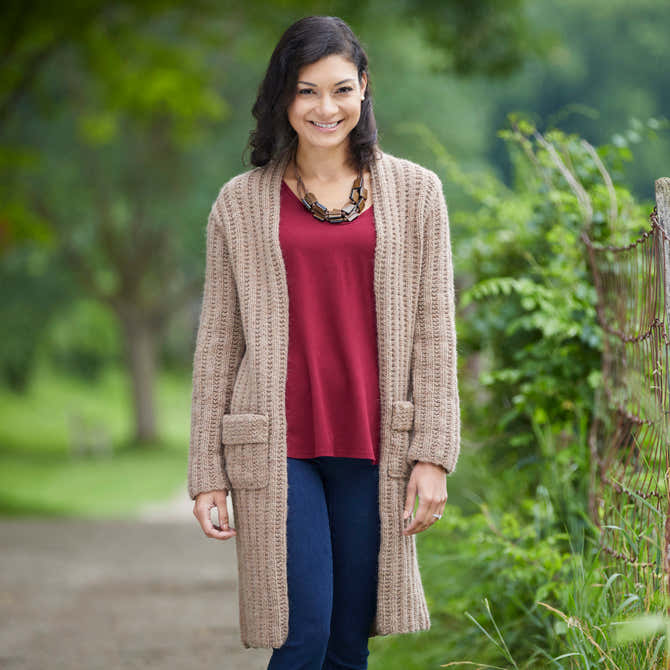 Valley Yarns Illi Cardigan Knitting Pattern