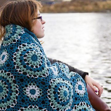 Valley Yarns WEBS Lace Motif Afghan Crochet Pattern