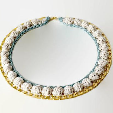 Double color gold chain necklace