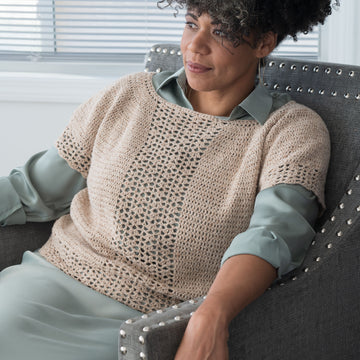 Berroco Essentials Elderflower Top Crochet Pattern