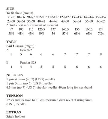 Bank Jumper Knitting Pattern