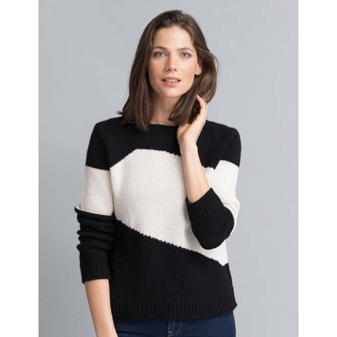 String Grace Colorblock Pullover Jumper Knitting Pattern