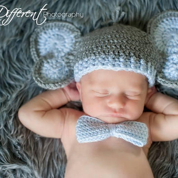 Newborn Elephant Hat and Diaper Cover Pattern for Boy or Girl