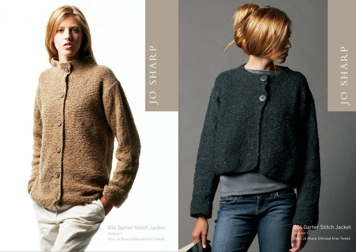 Jo Sharp Garter Stitch Jacket Coat Knitting Pattern