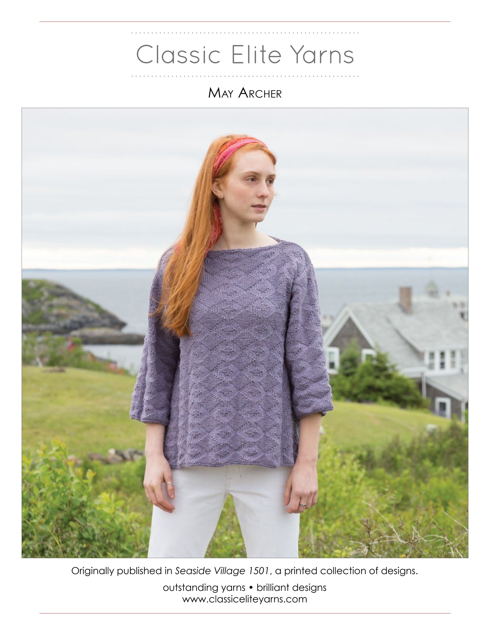 Classic Elite Yarns May Archer Jumper Knitting Pattern