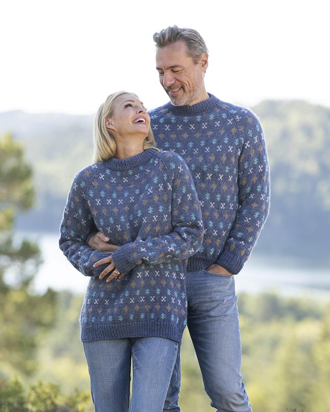 Prudie Sweater in Blue Viking Garn Viking Wool