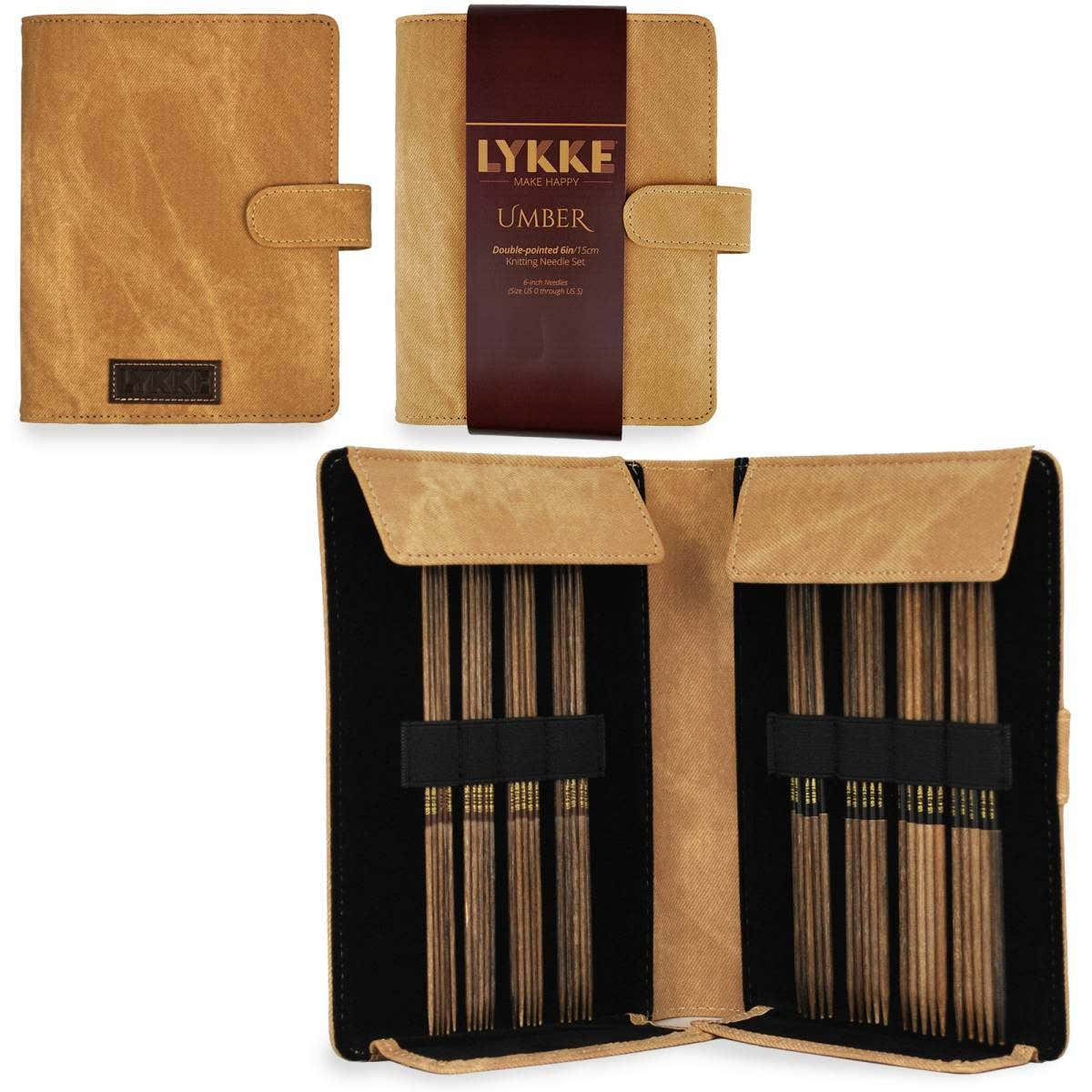 Lykke Birch Wood 6" Double Pointed Needles Set - Small Umber (US 0-5)