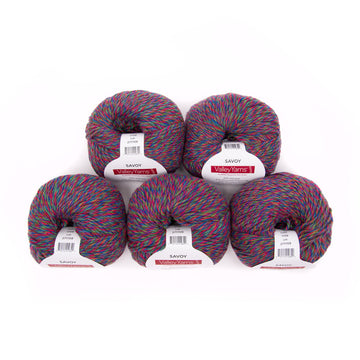 Valley Yarns Savoy 5 Ball Value Pack Yarn - Viscose Worsted