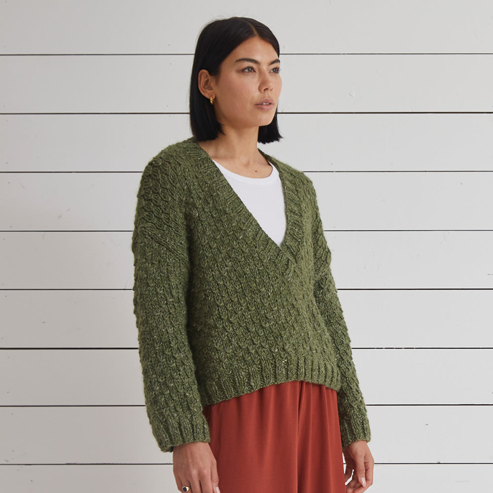 Debbie Bliss Diana V Neck Sweater Knitting Pattern
