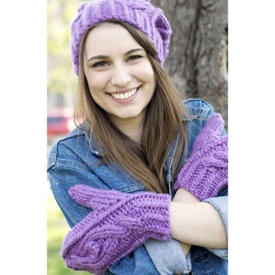 Mirasol Cable Hat and Mittens Knitting Pattern