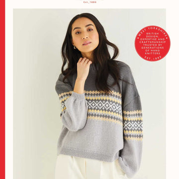 Sirdar Fair Isle Placement Sweater in Cashmere Merino Silk DK