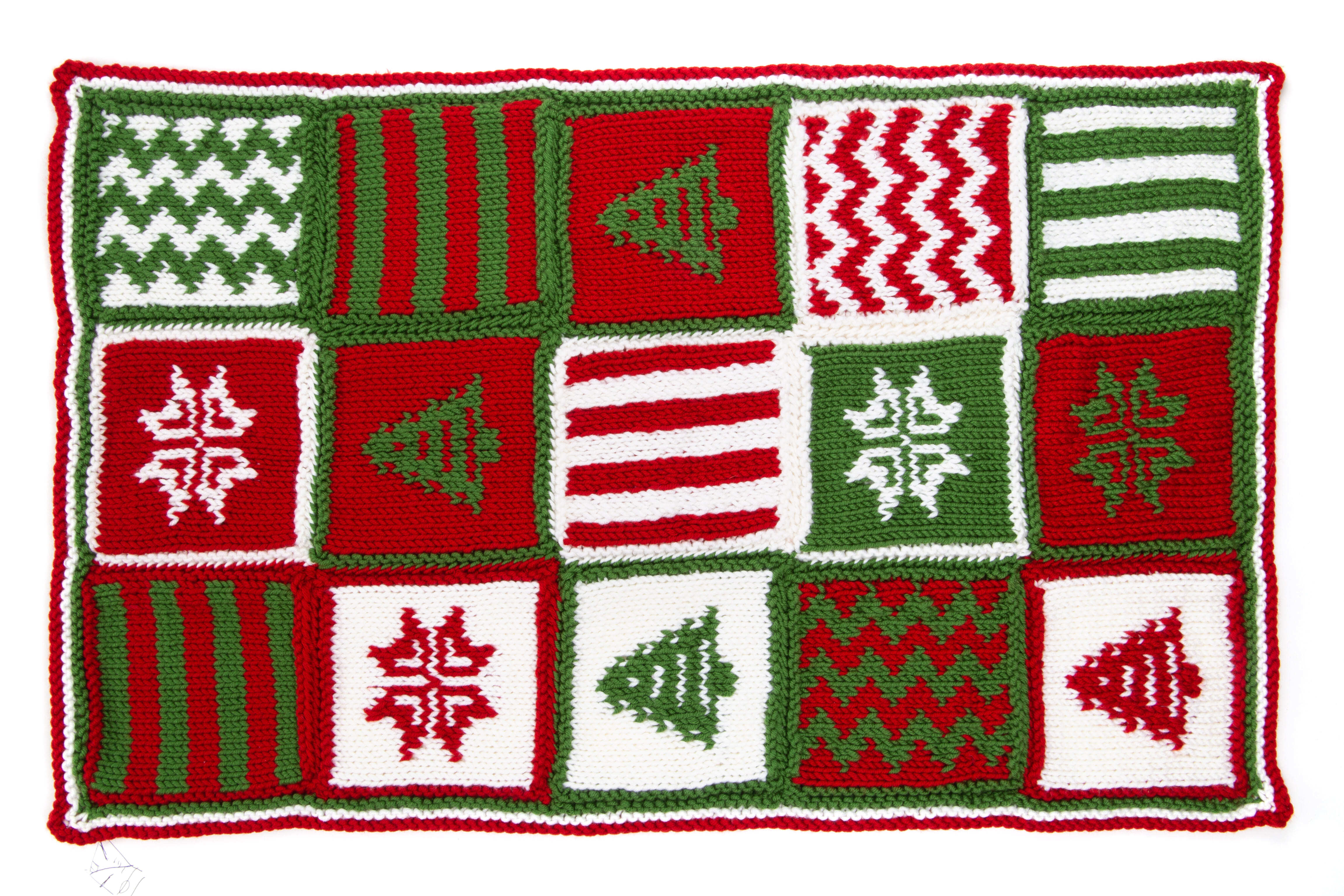 Deramores Festive Blanket by Sarah Murray Knitting Pattern
