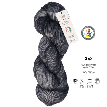 Gazzal Unicorn Yarn - Merino Wool Worsted