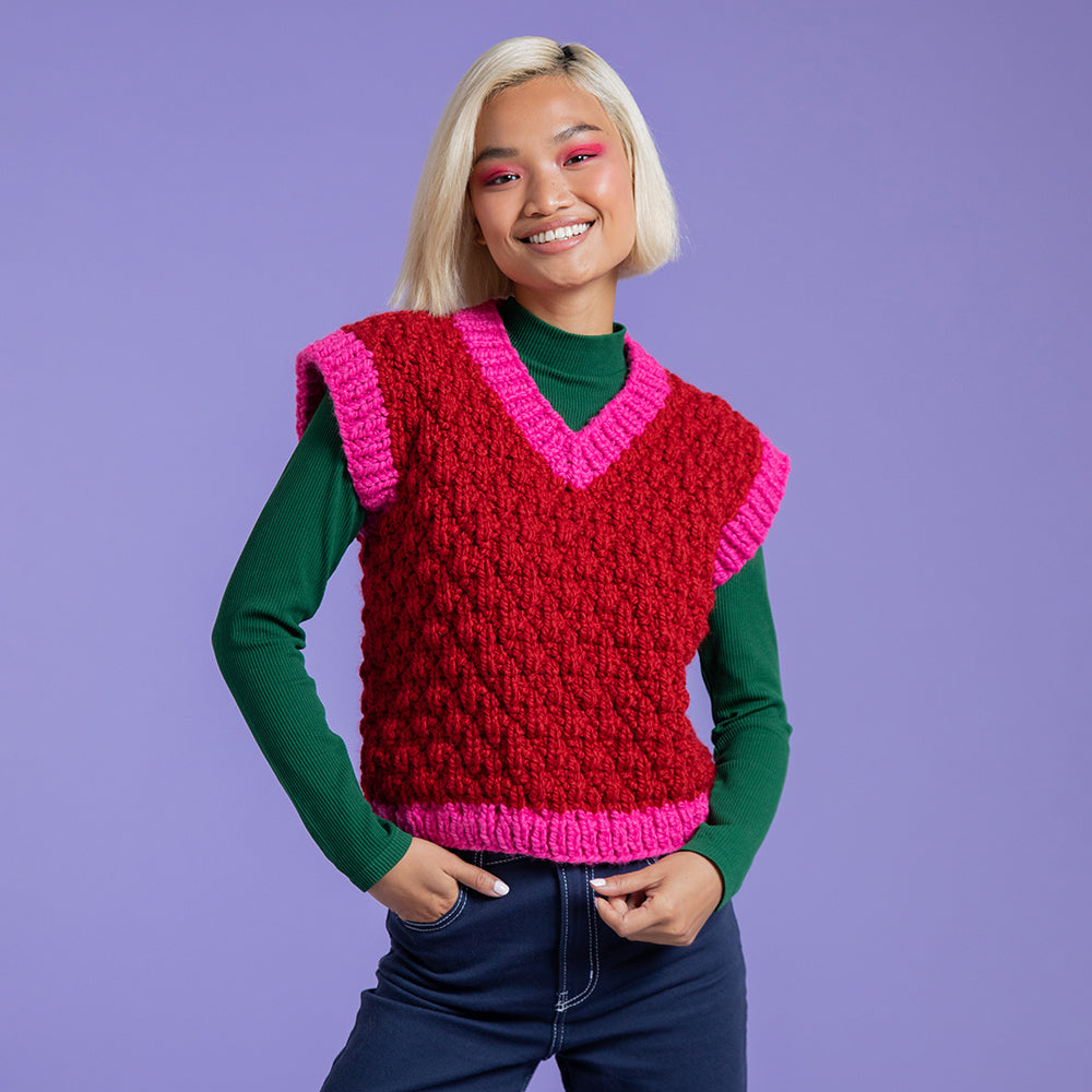 Paintbox Yarns Living Your Best Vest Knitting Pattern